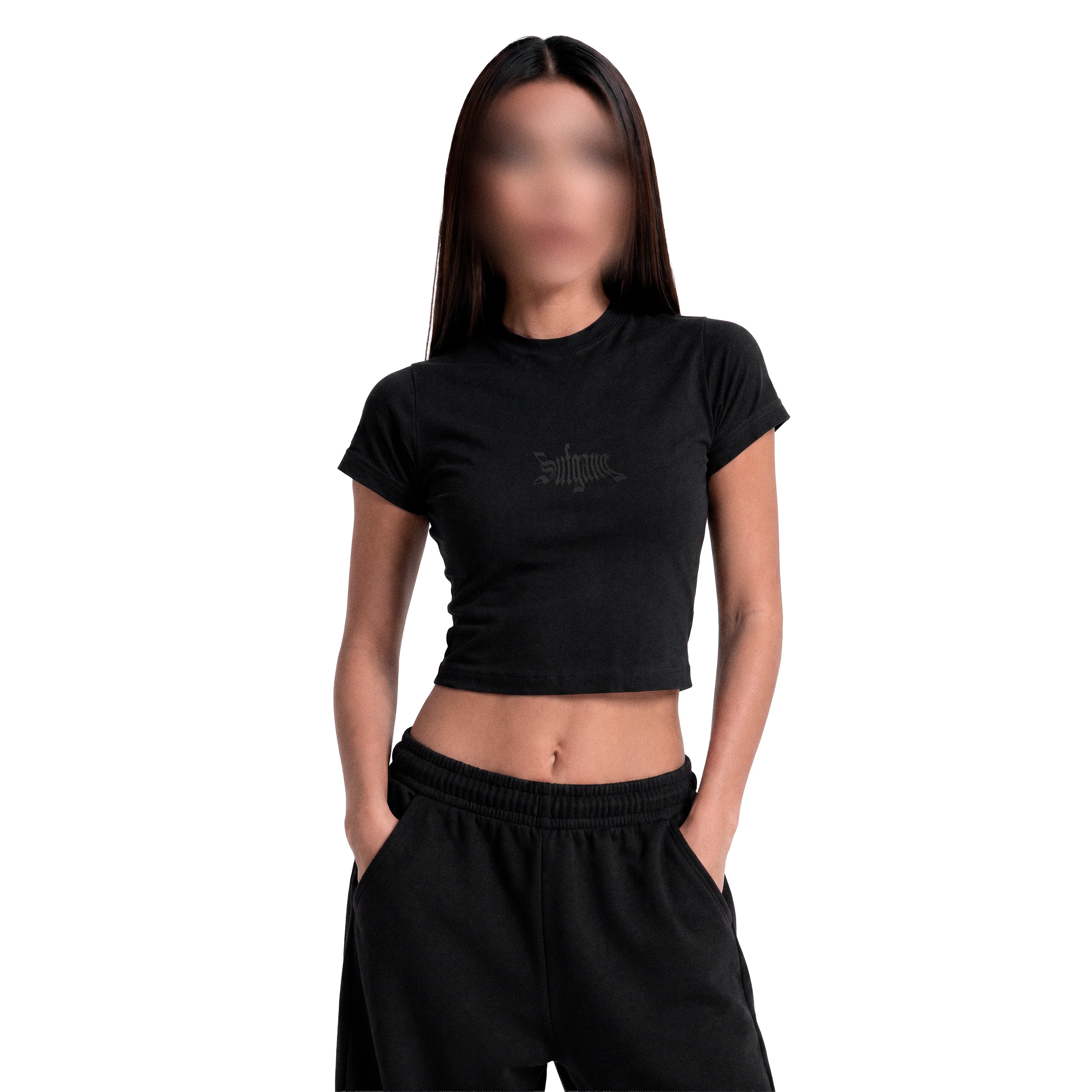 SUFGANG BABY TEE BASIC BLACK
