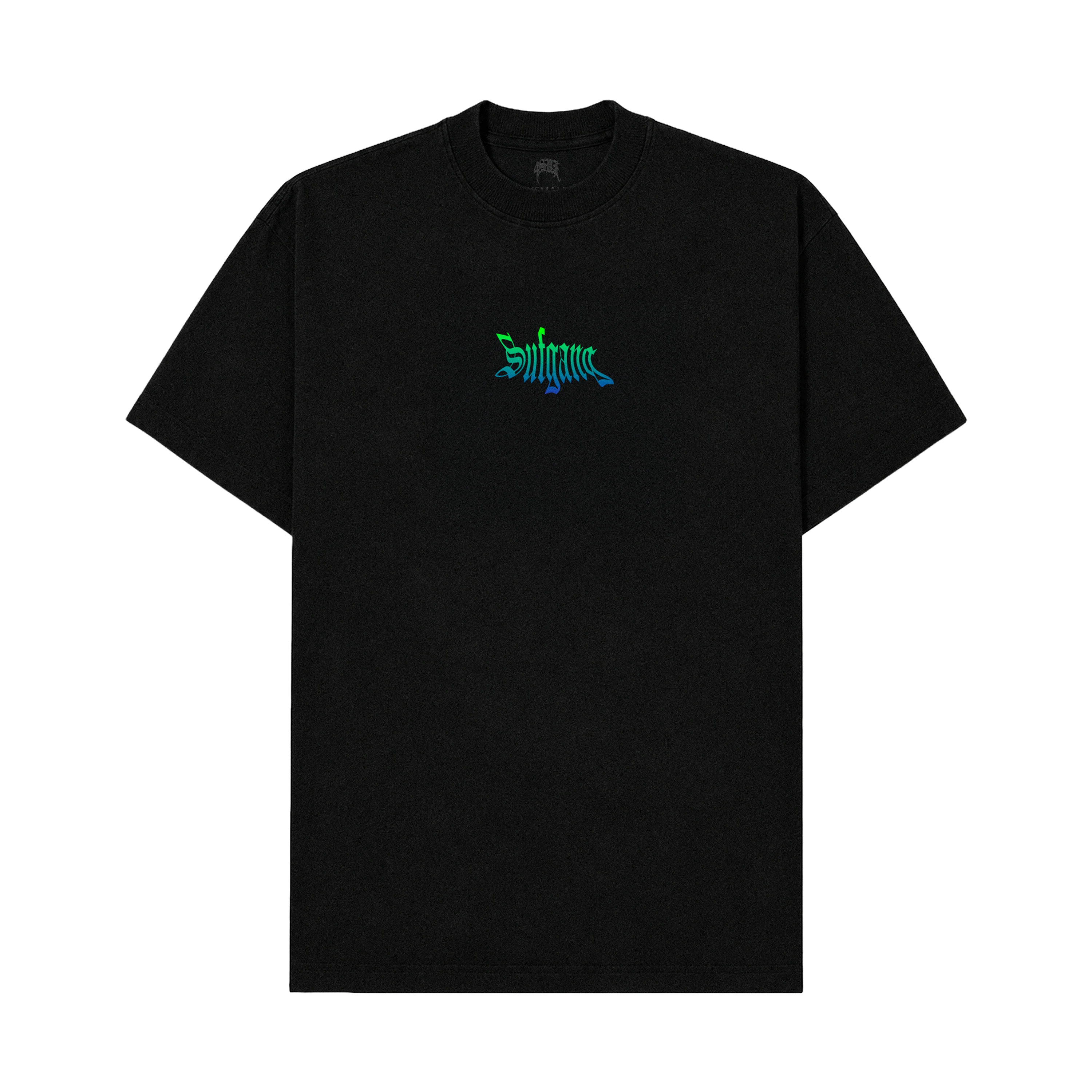 TEE SUFGANG GREEN BLUE GRADIENT FADE BLACK