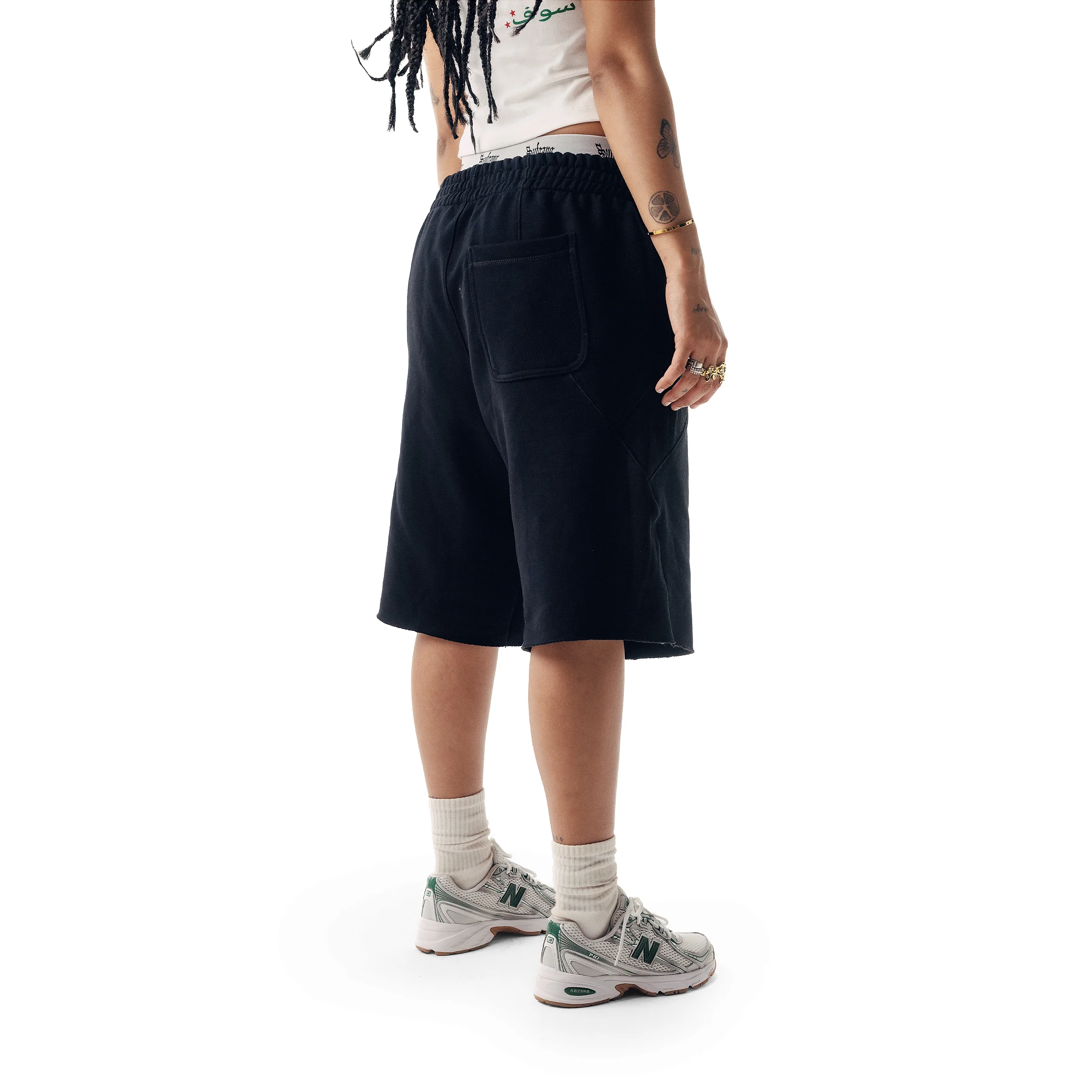 4SUF SHORTS RAW BLACK