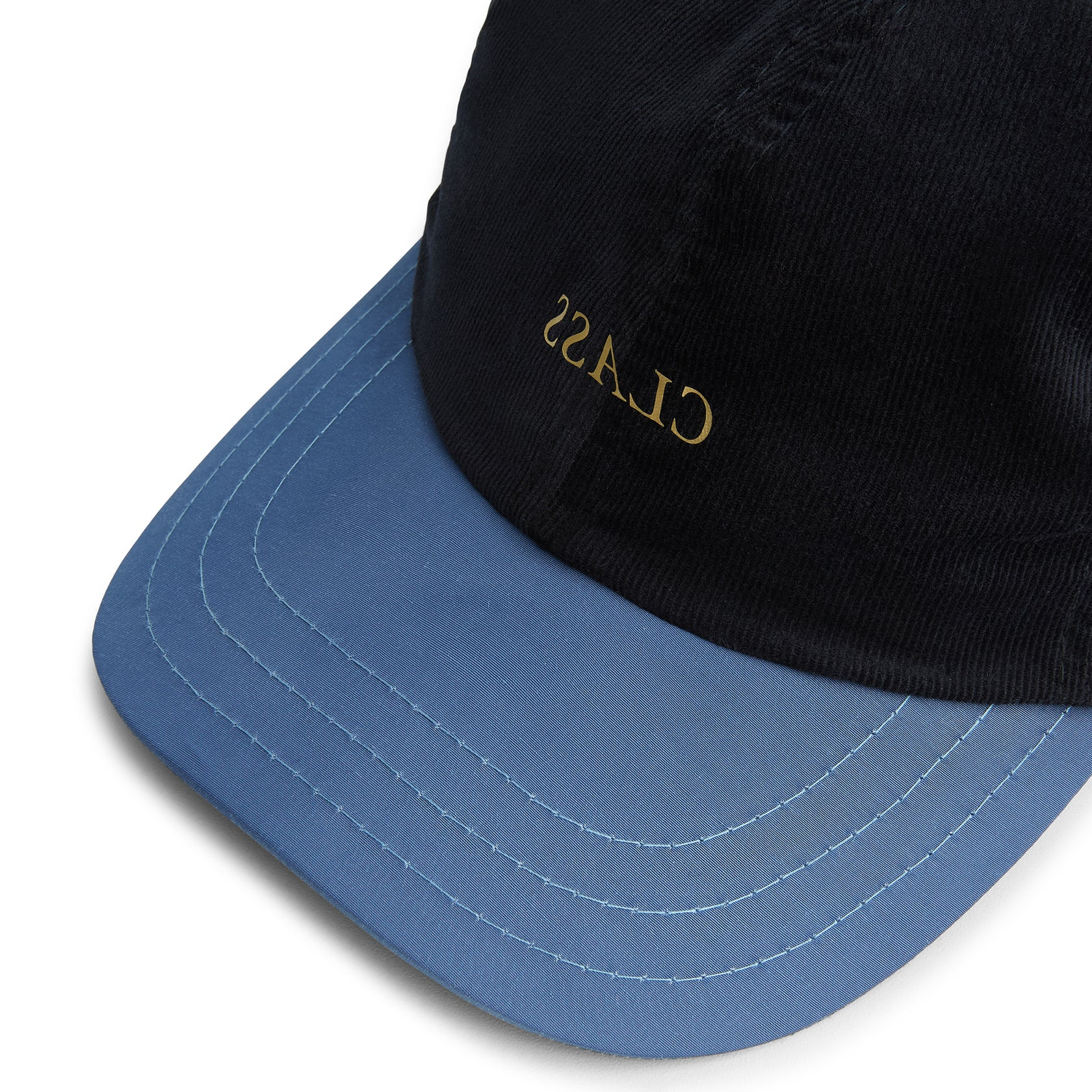 CLASSIC CORDUROY SPORT HAT "CLASS INVERSO" BLACK/BLUE