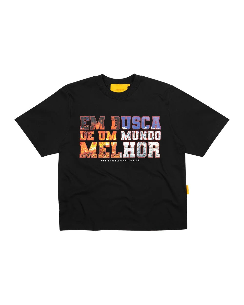Camiseta Mundo Melhor [Preto]